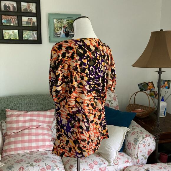 Anne Klein Abstract Print Pullover Top, Size MP - Picture 4 of 7